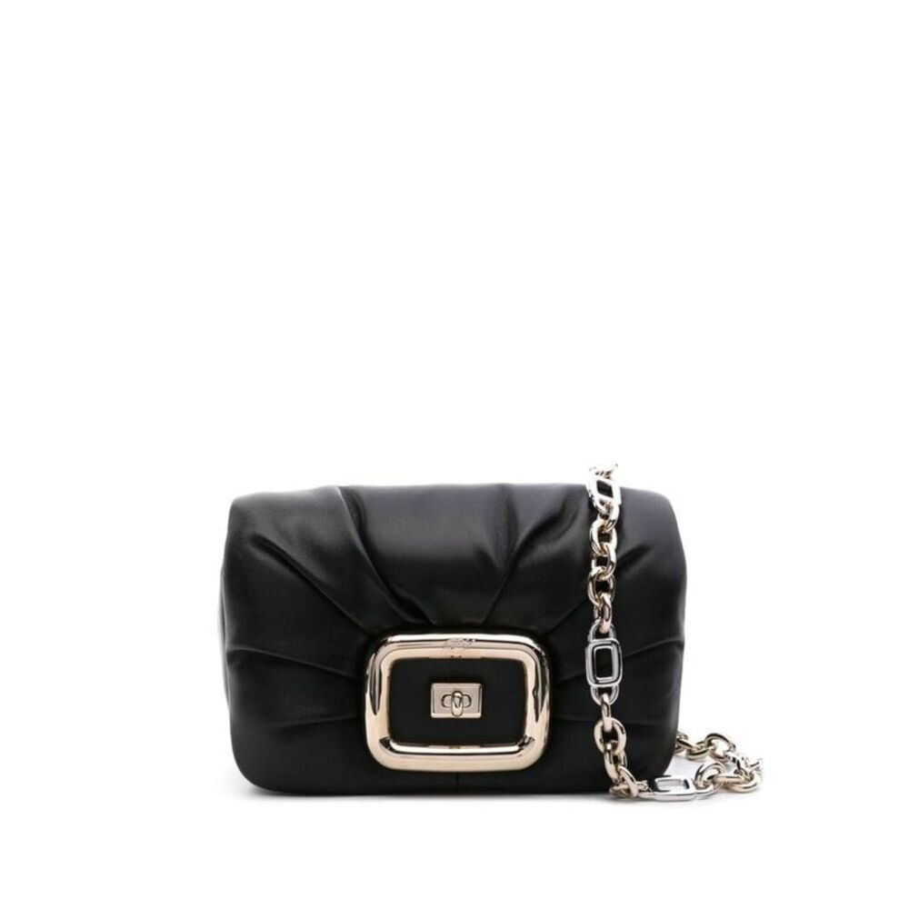 ROGER VIVIER Buckle Embellished Shoulder Bag Women BLACK Handbags